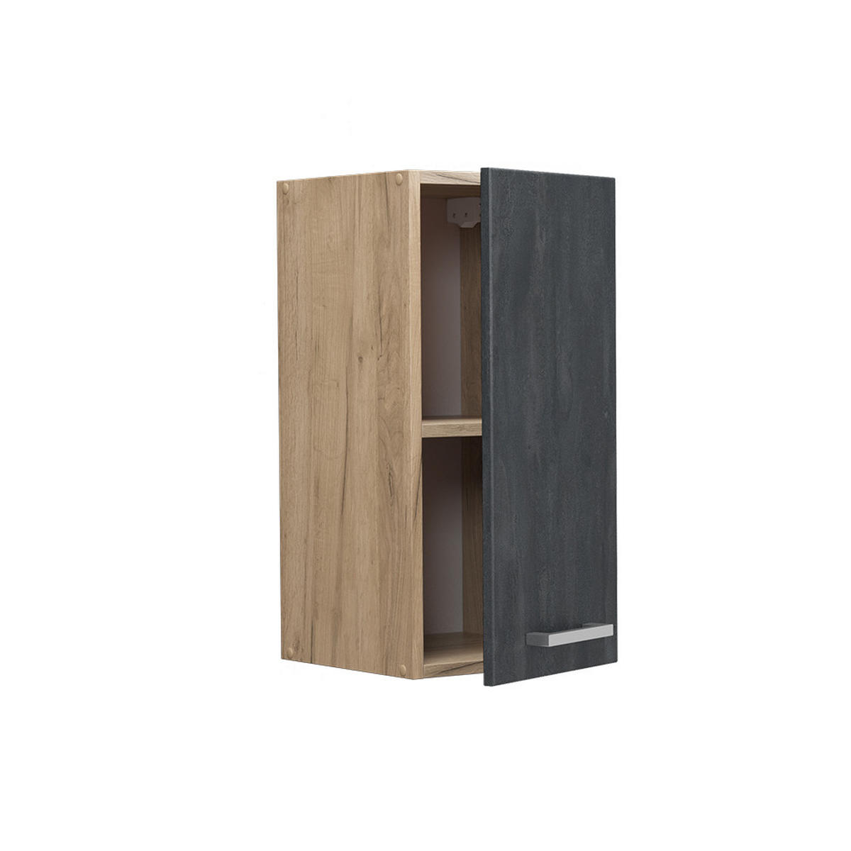 HÄNGESCHRANK R-Line Schwarz Beton 30 cm - Honigeiche/Eiche Wotan, Holzwerkstoff (30/60/31cm) - Vicco