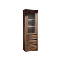 VITRINE Wild-/Zerreiche 62x42x190 Tabacco brown geölt MONTREUX #321 - Braun, Holz (62/190/42cm) - Massivmoebel24