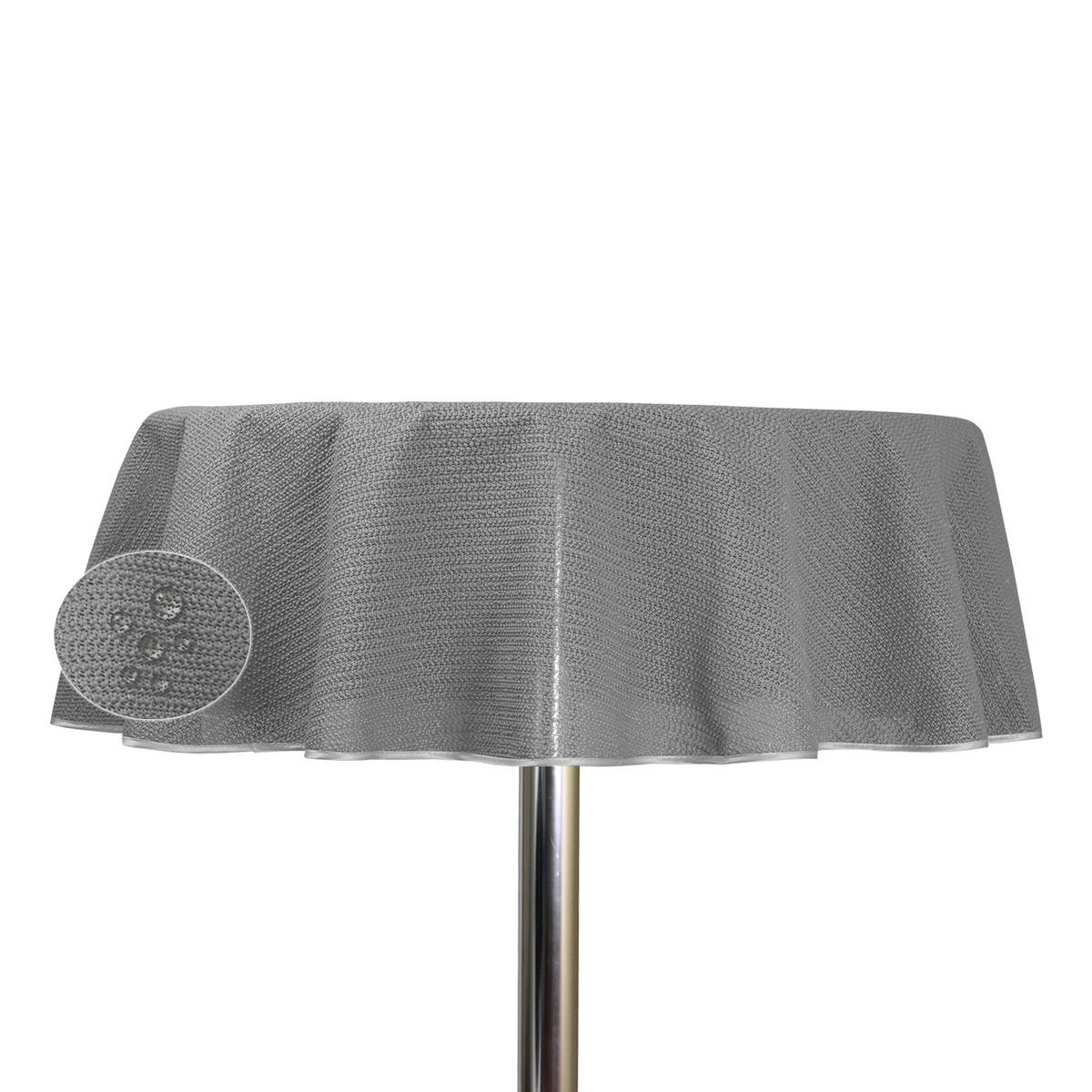 GARTENTISCHDECKE oval 140/180 cm Hellgrau - Hellgrau, Kunststoff (140/180cm) - TiborTex