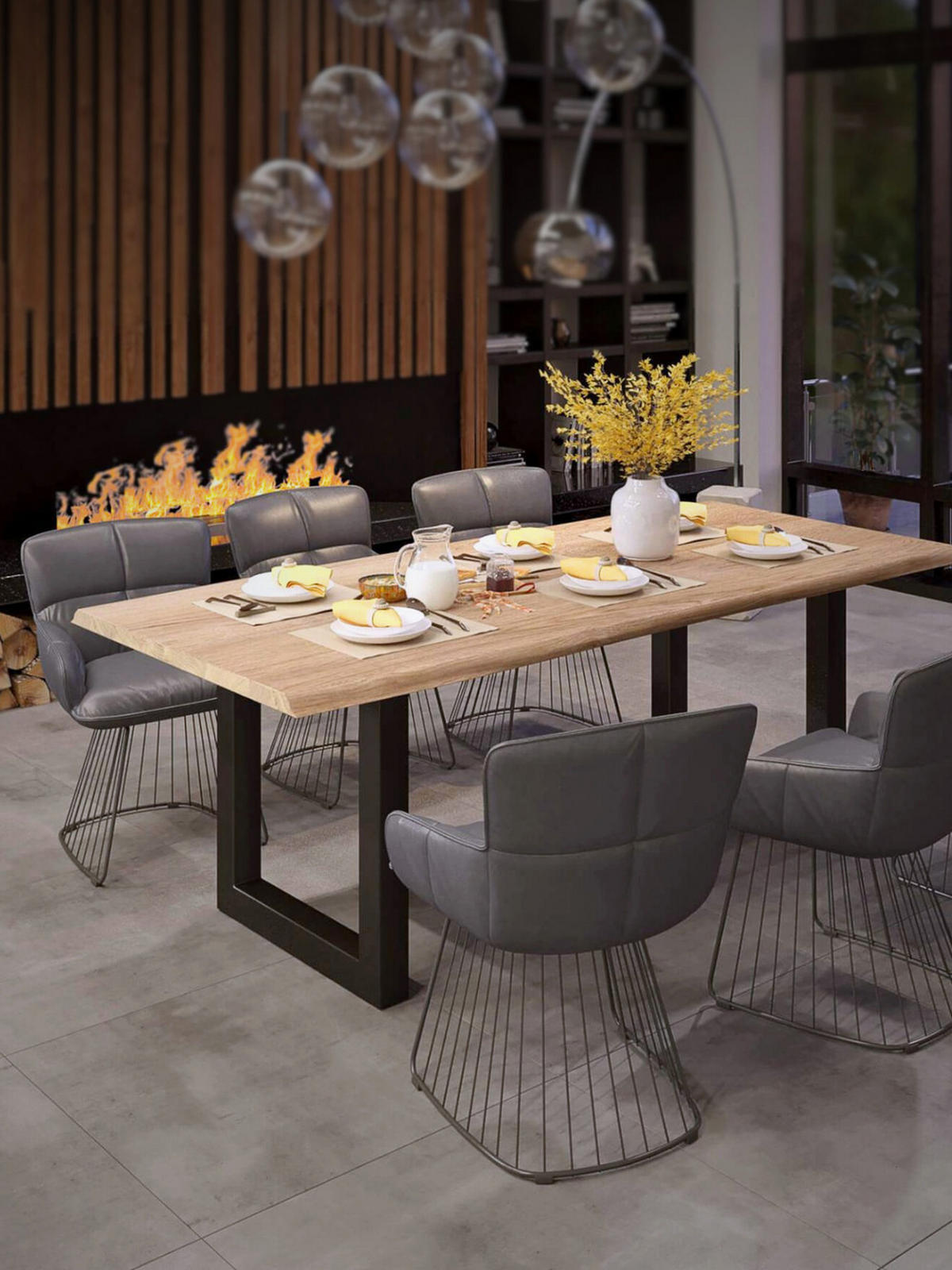 TISCHGESTELL Tiempo U-Tischbeine 1 Paar - Schwarz, Metall (14/72/75cm) - holz4home®