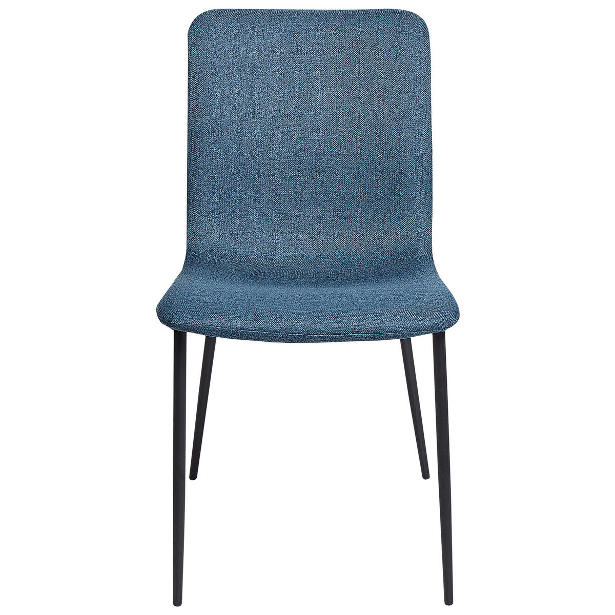 ESSZIMMERSTUHL 4er-Set Dunkelblau Glendive - Blau/Schwarz, Textil (44/81/65cm) - Beliani