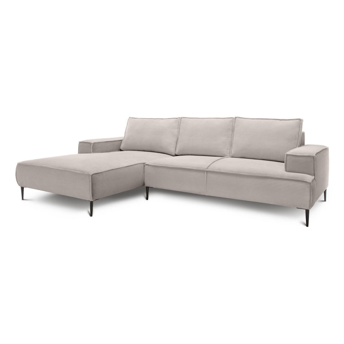 ECKSOFA May Beige 275 × 44 × 173 cm - Beige, Textil (275/44/173cm) - Pillovely