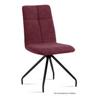 ESSZIMMERSTUHL (6er-Set) Detava 47x92x60 Schwarz/Marsala - Brombeere/Schwarz, Kunststoff (60/92/47cm) - 58aufmkessel