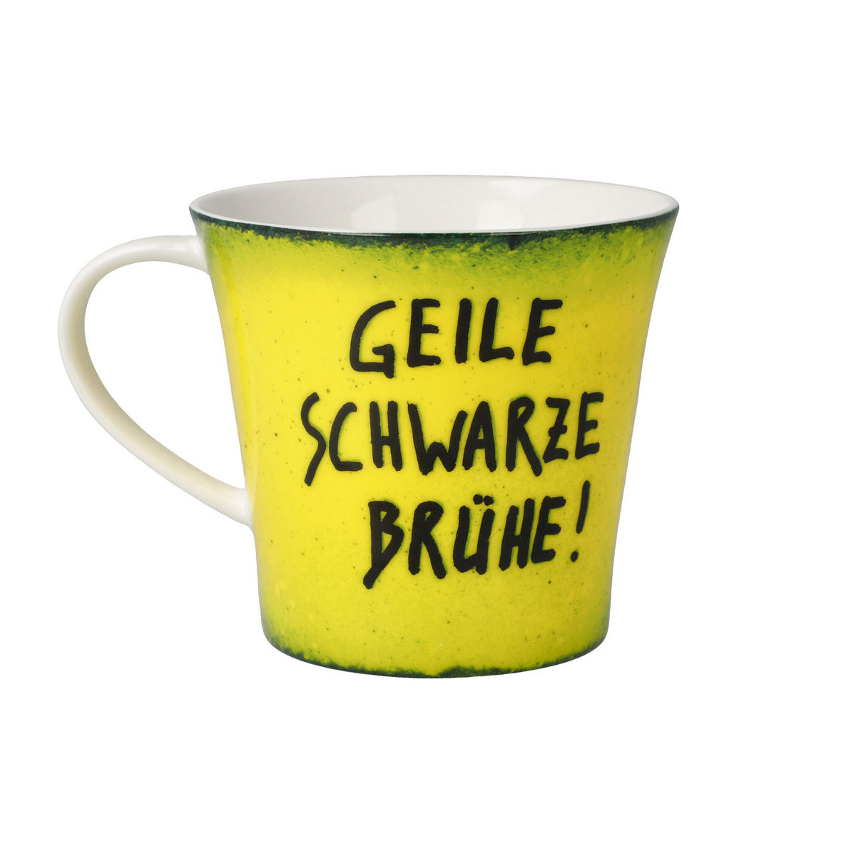 TEETASSE Frank Hummel - Geile schwarze Brühe, Fine Bone China, Bunt, 350 ml - Multicolor, Keramik (0.35L) - Goebel