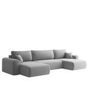 WOHNLANDSCHAFT Flora In Poso - Hellgrau, Holzwerkstoff/Textil (362/83/145cm) - Fun Möbel