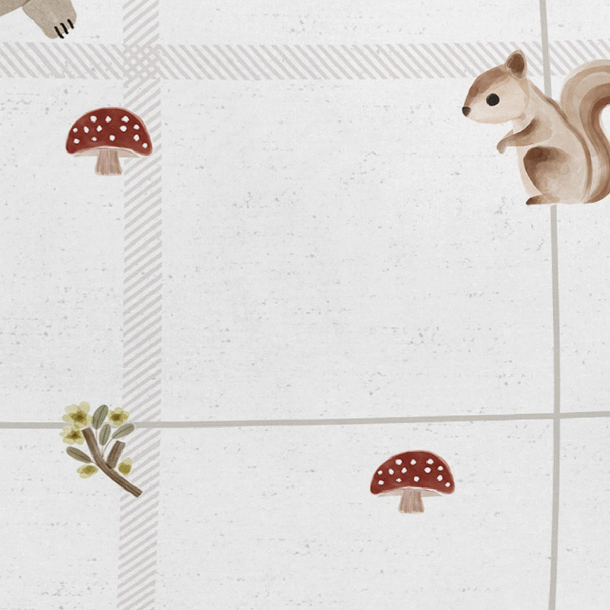 KISSENBEZUG woods animals 50x75 cm mehrfarbig - Weiß, Textil (50/75cm) - Happy Friday