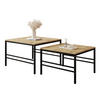 COUCHTISCH Wotan Eiche Schwarze Rahmen - Eiche Wotan/Schwarz, Holzwerkstoff (70/70/46cm) - Idohome
