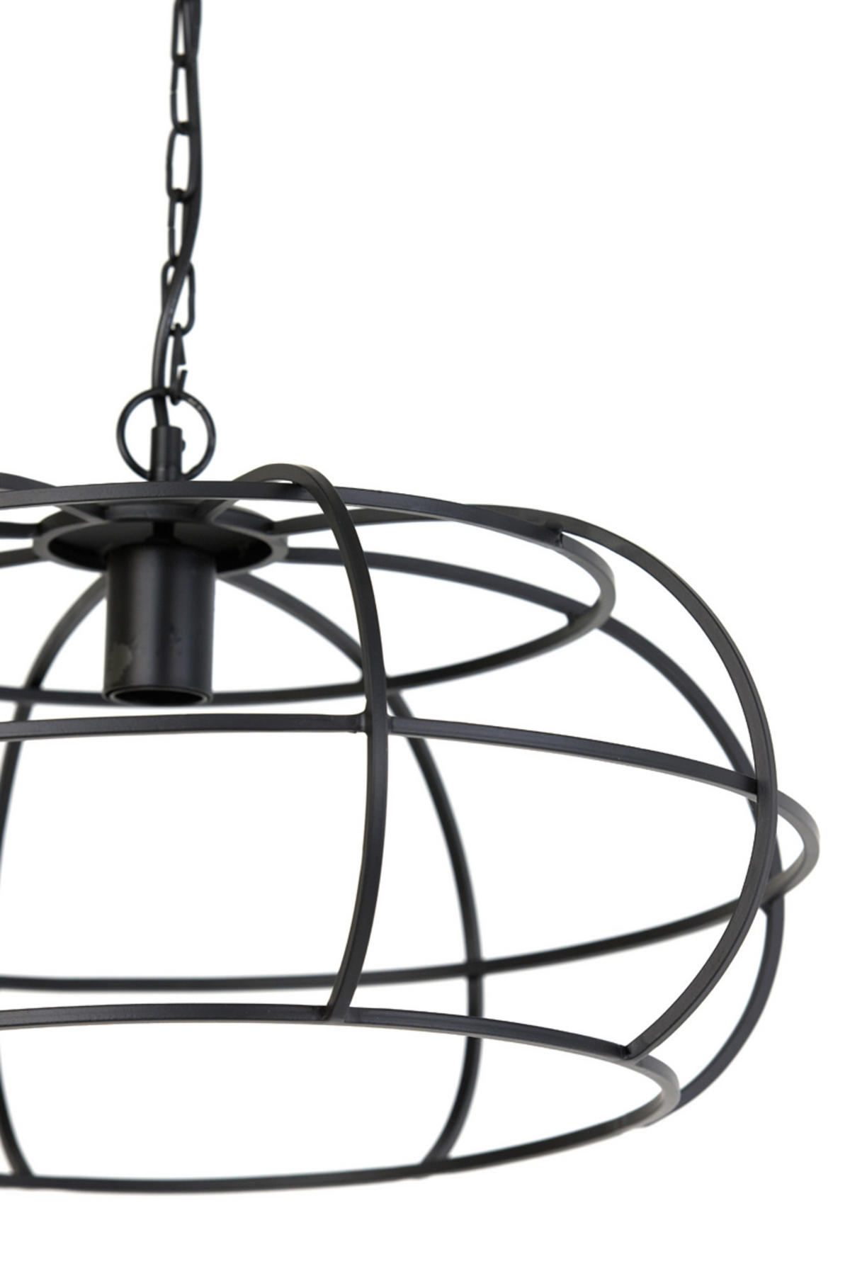 HÄNGELAMPE Imelda Schwarz Ø53/28 cm - Schwarz, Metall (53/53/28cm) - Light & Living