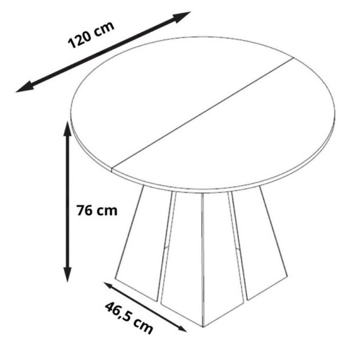 TISCH Schwarz Frega Ausziehbar - Schwarz/Sonoma Eiche, Holzwerkstoff (196/120/76cm) - Sepro Meble