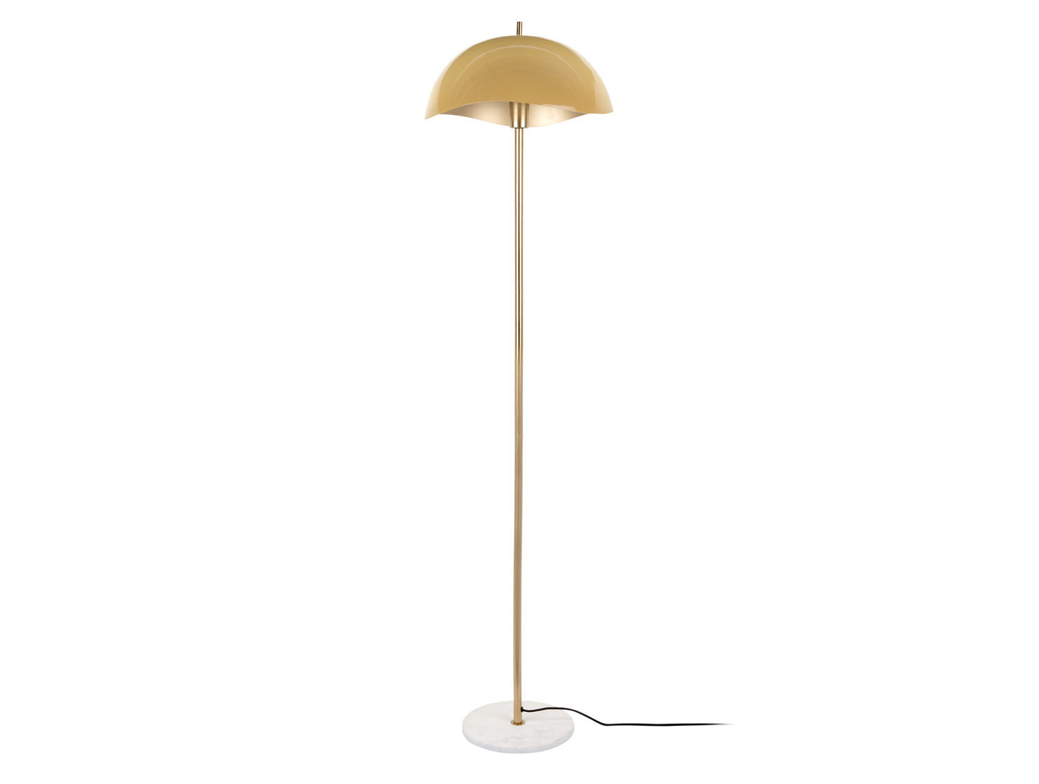 STEHLEUCHTE Waved 40/40/154 cm - Gelb, Metall (40/40/154cm) - Leitmotiv