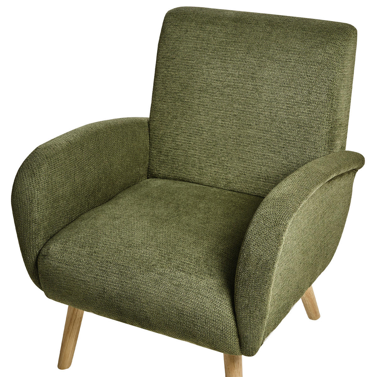 SESSEL Stoff Grün Plassen - Grün, Textil (73/82/53cm) - Beliani