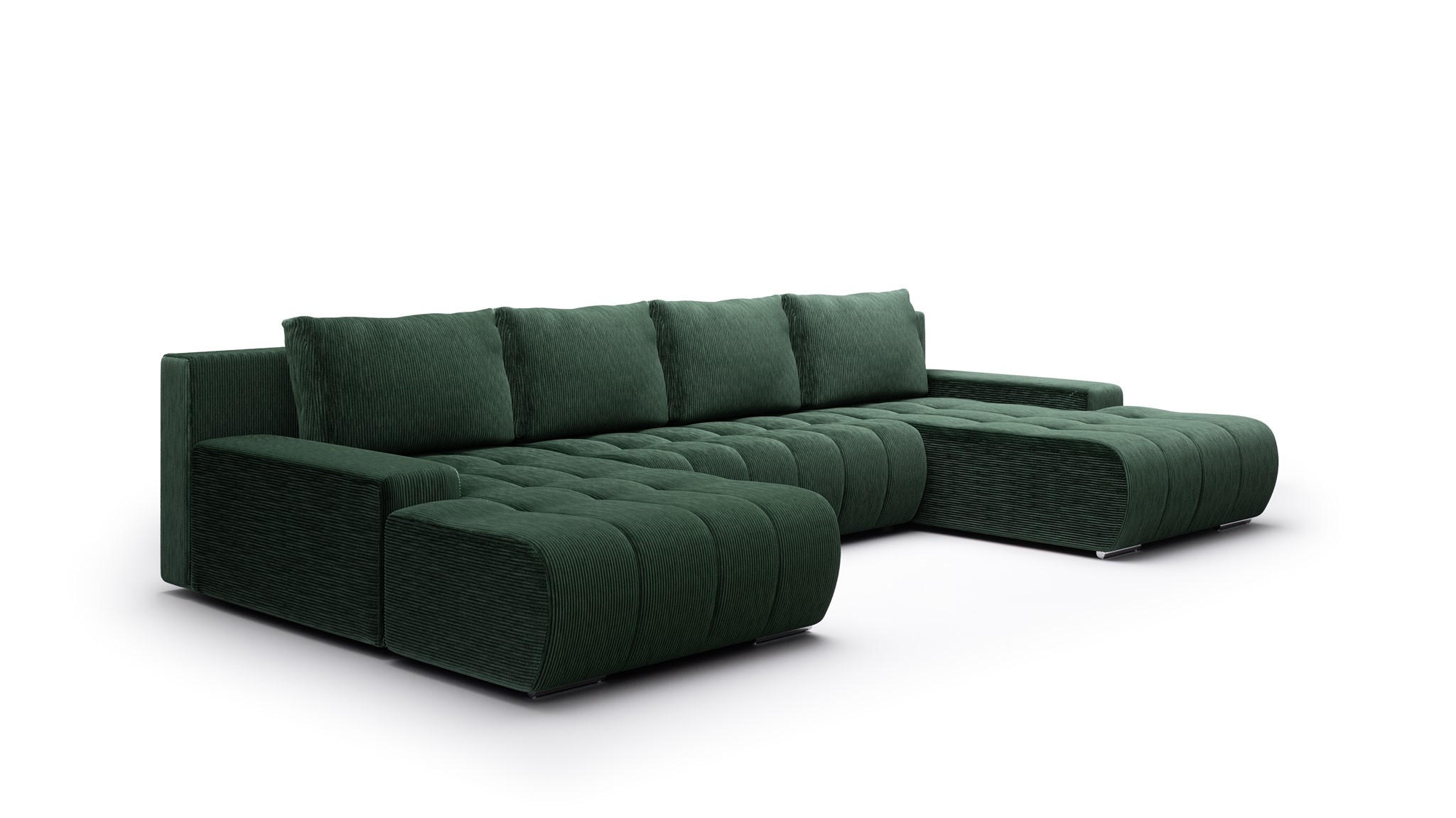 Fun Möbel Wohnlandschaft Grün 350x85x185 cm