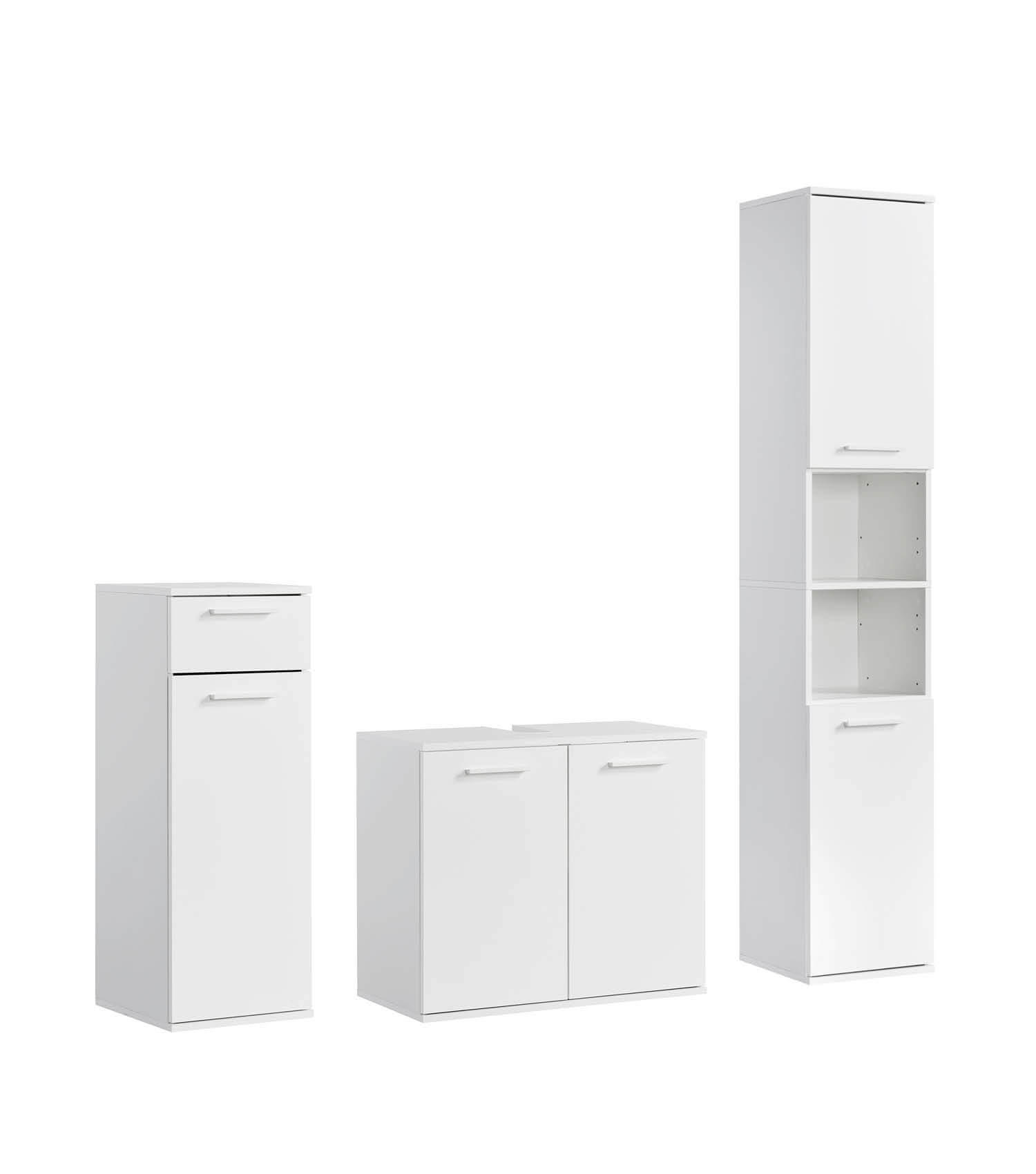 Mokebo Badmöbel-Set Weiß 136x180x34 cm