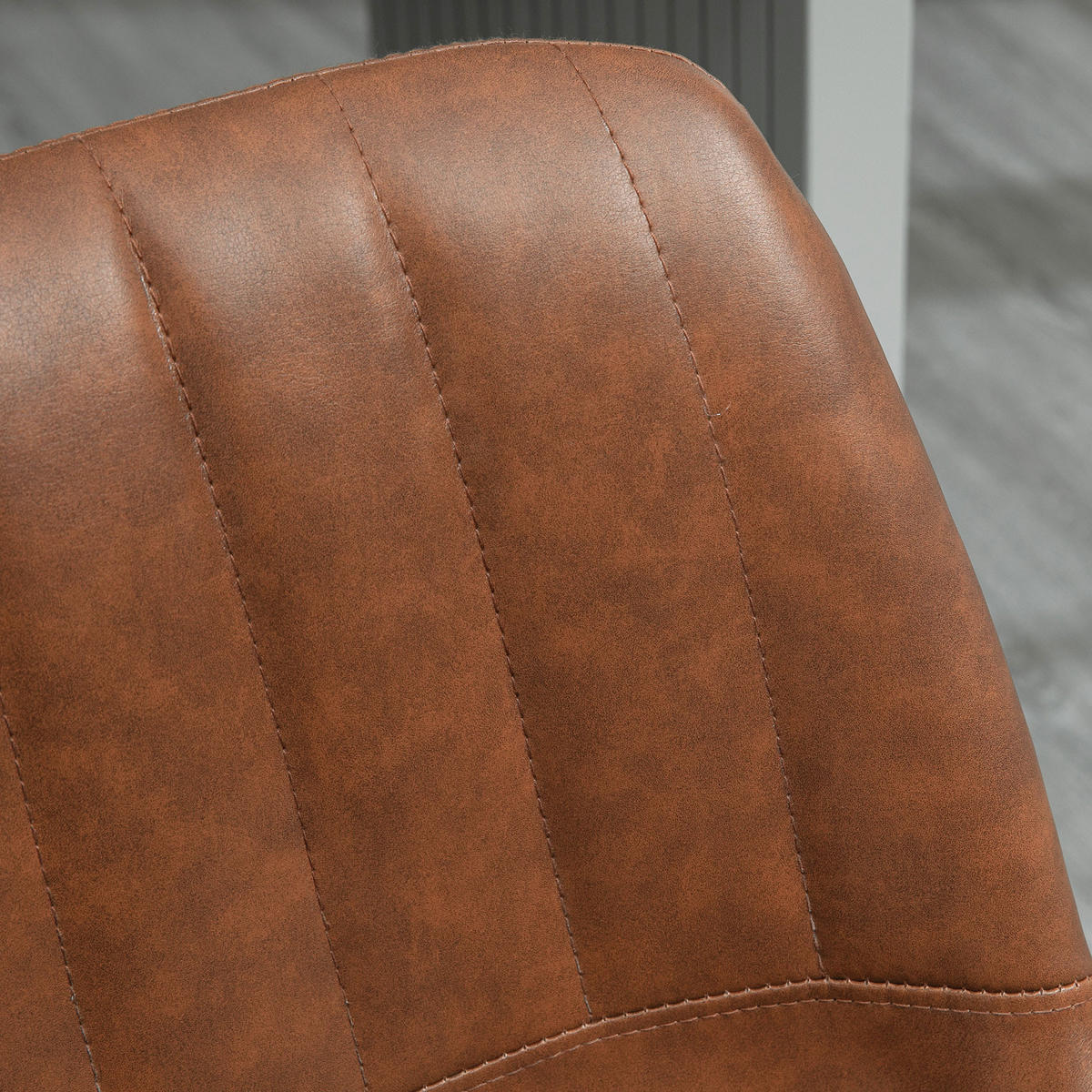 2ER Set Barhocker 91-111 cm Höhenverstellbarer Küchenhocker Barstuhl mit Fußring - Braun, Kunststoff (49.5/111/43cm) - HOMCOM