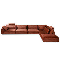 ECKSOFA ETICO Braun Velvet - Dunkelbraun/Schwarz, Textil (513/330cm) - KAWOLA