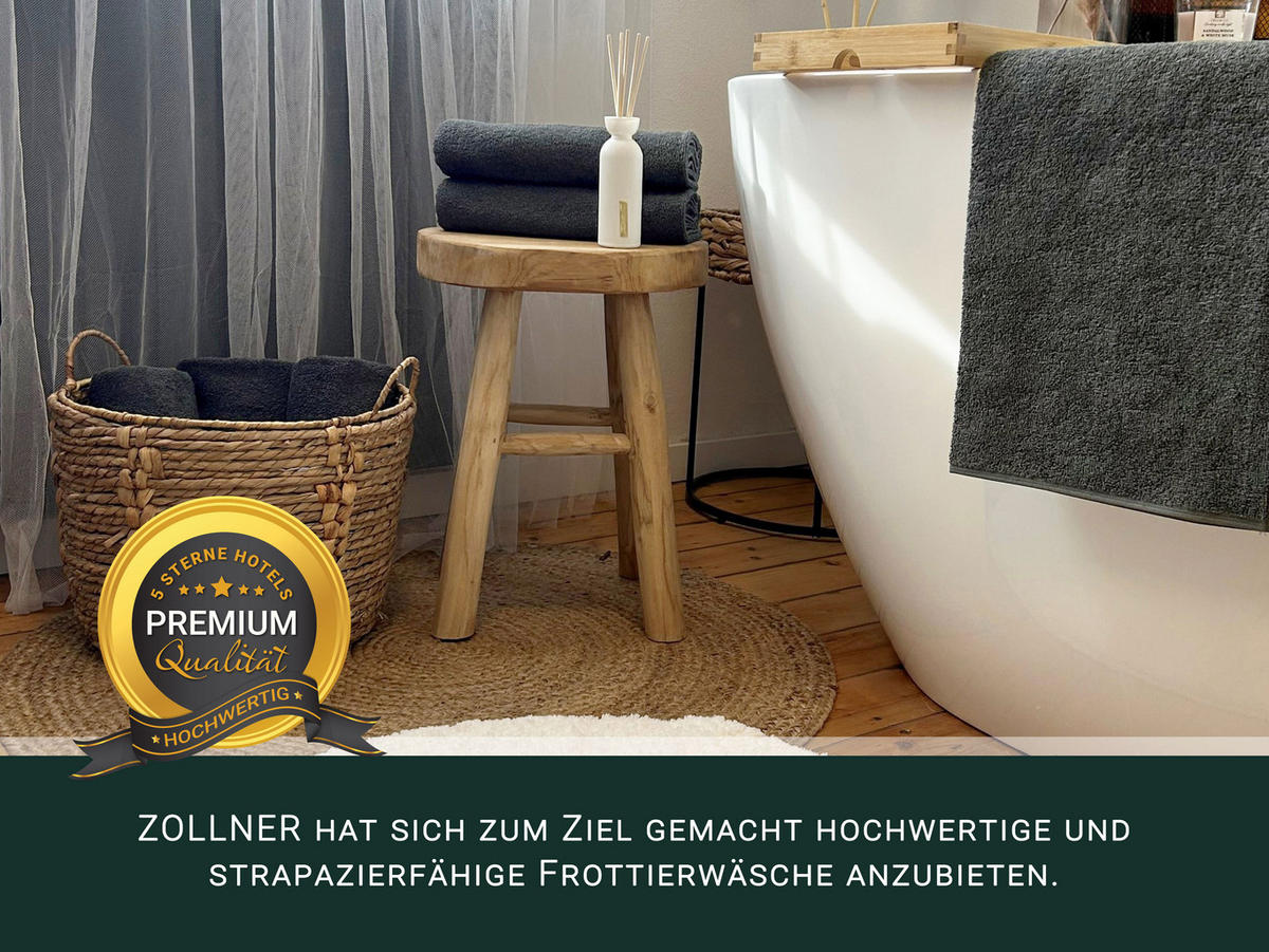 HANDTÜCHER, 10er-Set, 50x100 cm, 100% Baumwolle, Grau - Anthrazit, Textil (50/100cm) - Zollner