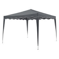 FALTPAVILLON Vivara grau 3x3 m mit Tragetasche - Grau, Metall (300/250/300cm) - Juskys