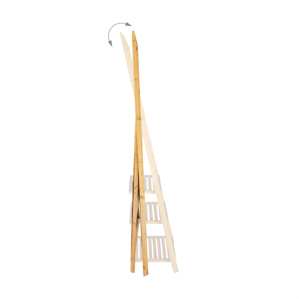 HANDTUCHHALTER - Hellbraun, Holz (53/152/31cm) - Relaxdays
