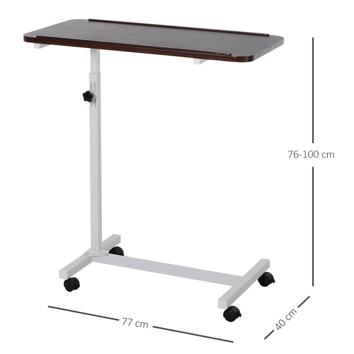 BÜROTISCH Dunkler Walnuss 1 Stück - Walnussfarben, Holzwerkstoff (40/100/77cm) - GiPP