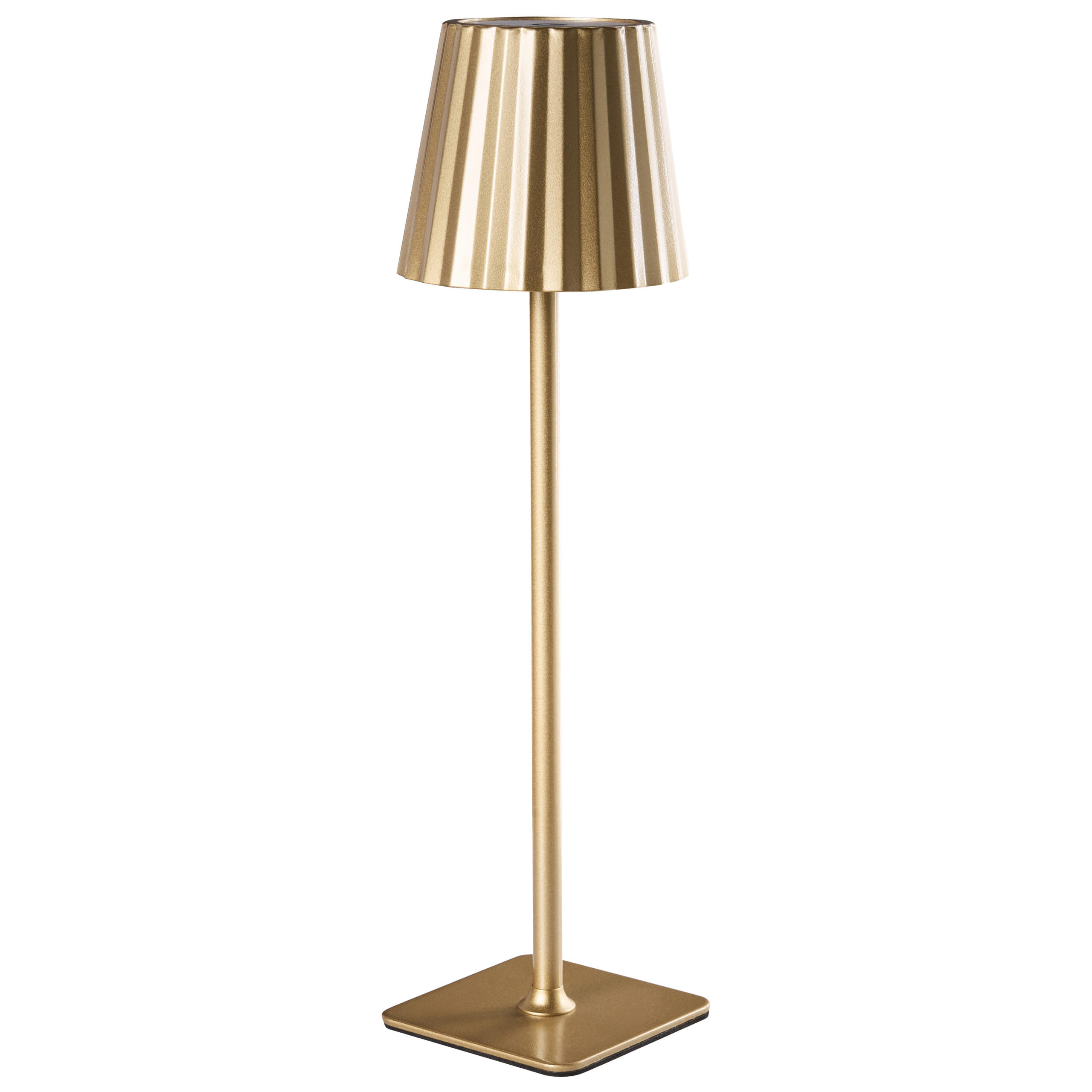 KABELLOSE LED Tischlampe mit Dimmer Metall Gold Abaro - Goldfarben, Metall (10/10/38cm) - Beliani