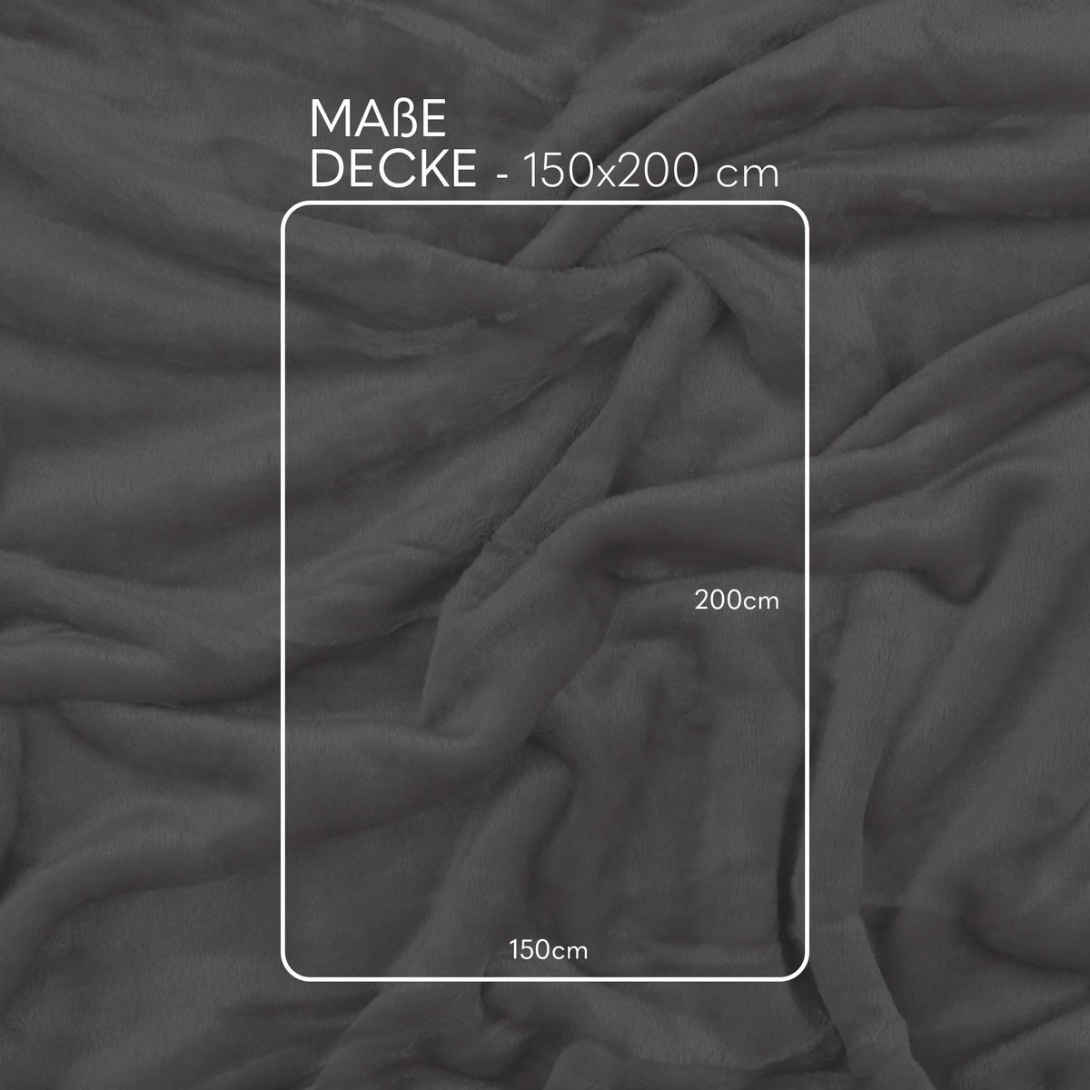 KUSCHELDECKE mit Cashmere Touch 150x200 cm Silber - Silberfarben, Textil (150/200cm)