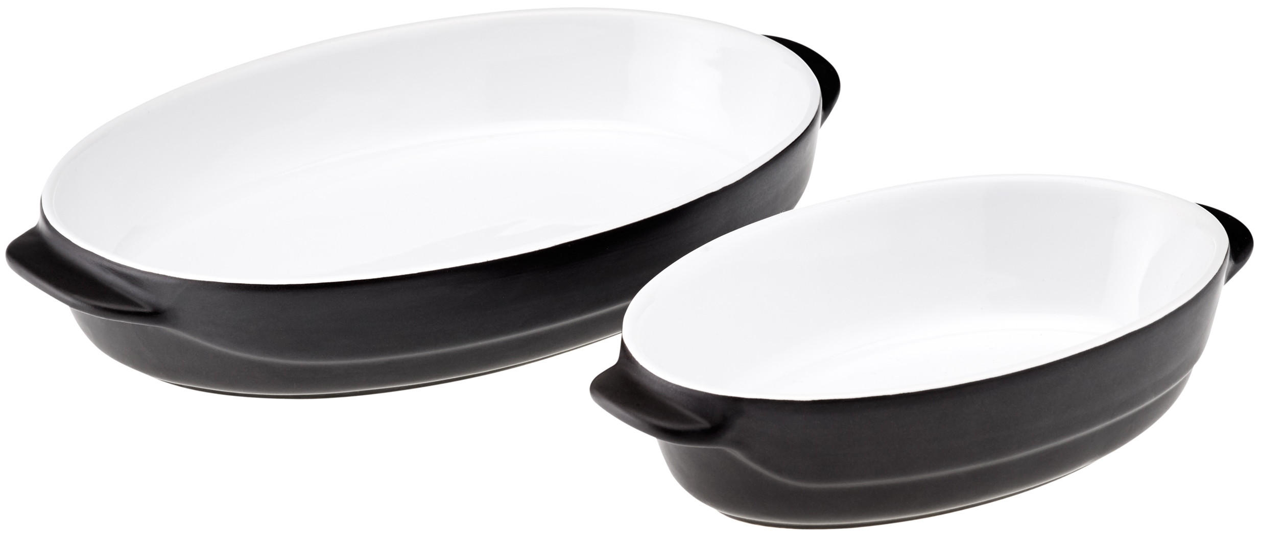 AUFLAUF & Servierform oval 23 x 13 cm „Schiefer“ - Schieferfarben, Keramik (13/23/5cm) - Magu Cera