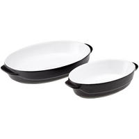 AUFLAUF & Servierform oval 30 x 19 cm „Schiefer“ - Schieferfarben, Keramik (30/19/5cm) - Magu Cera