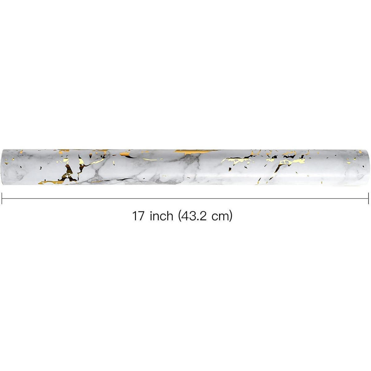 GESCHENKPAPIERROLLE Marmor mit Goldfolie 43,2 cm x 10 m - Multicolor, Papier (4/44/4cm)