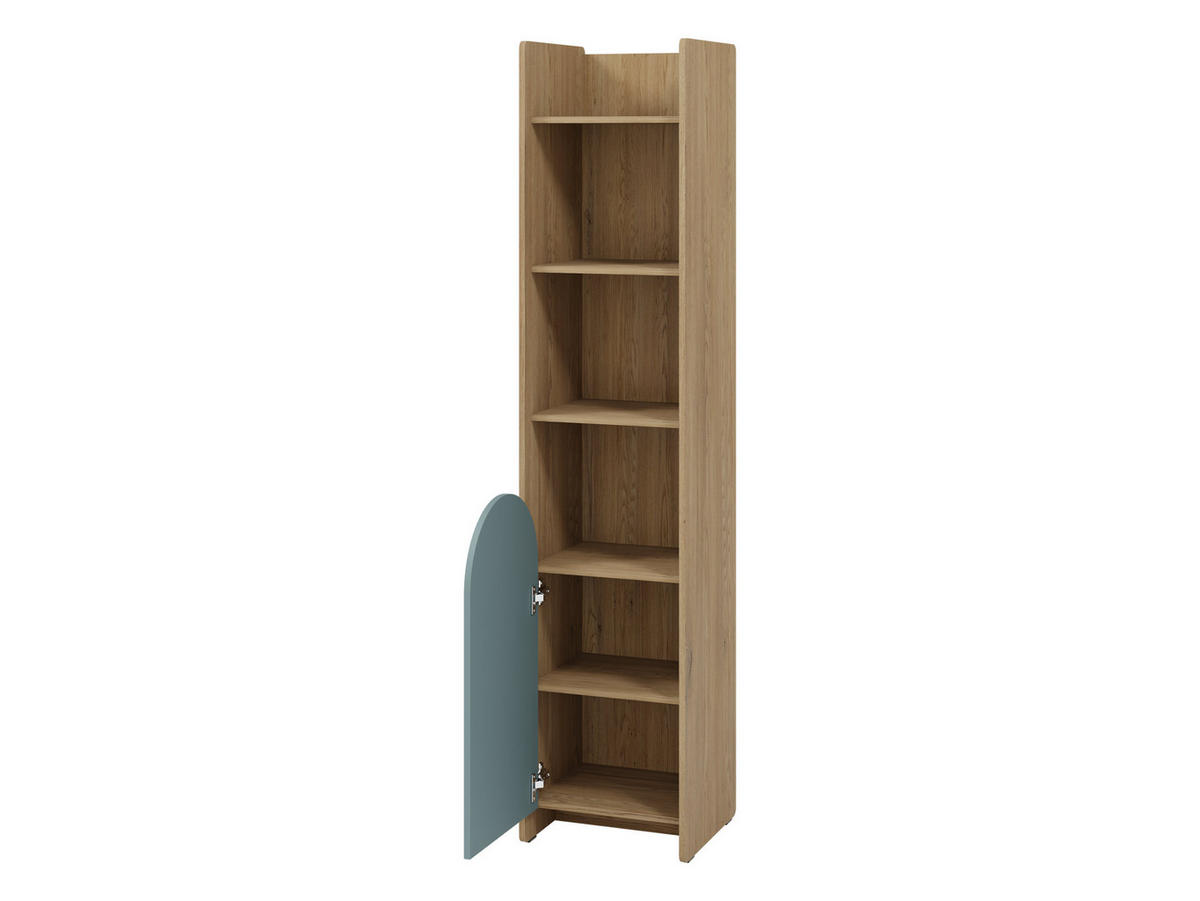 KINDERREGAL Lexi 1D 03 L / P, Seite: Links - Eichefarben/Rosa, Holzwerkstoff (44/198/40cm) - MIRJAN24