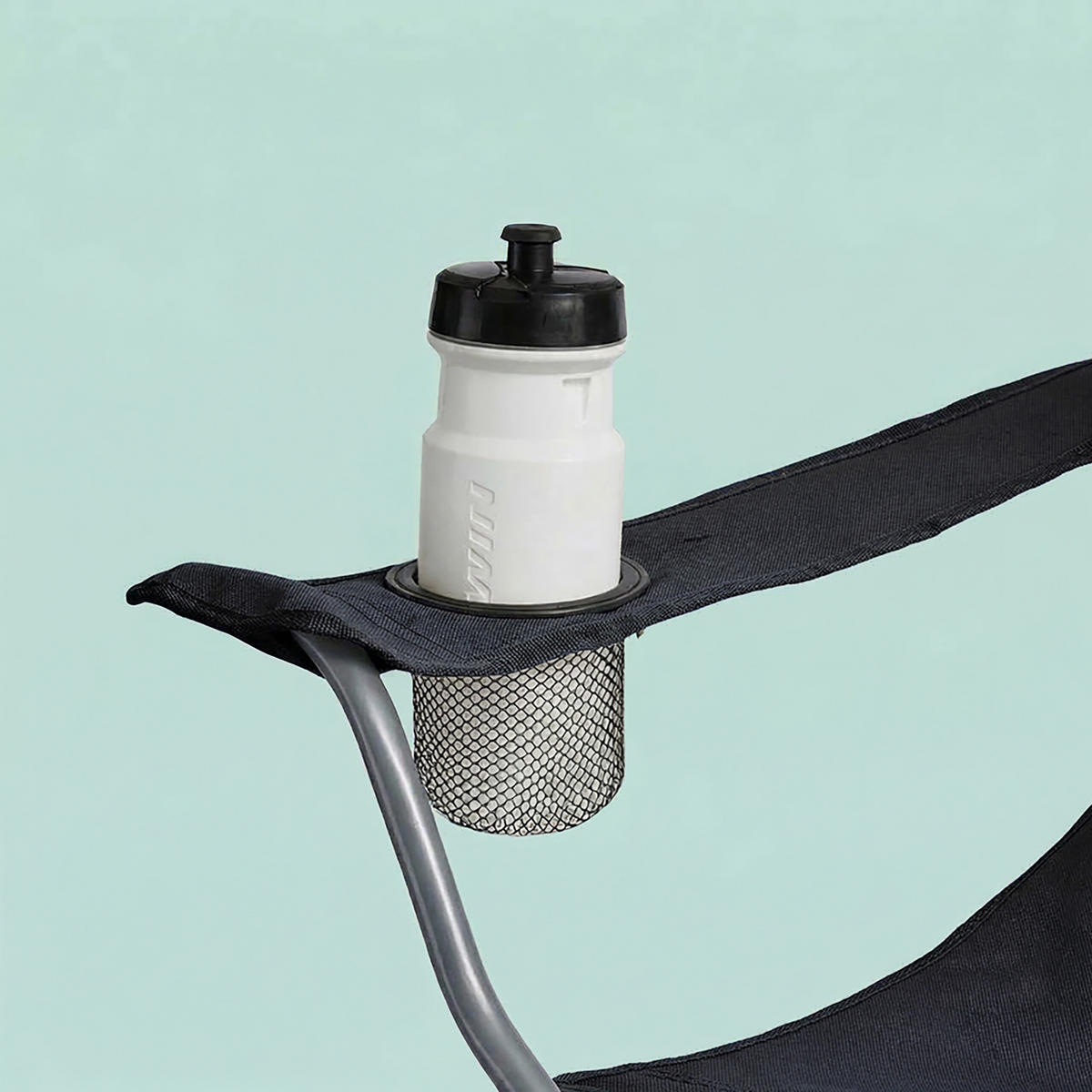 2XSKLÁDACÍ židle - černá, kov/textil (81/97/54cm) - Relaxdays