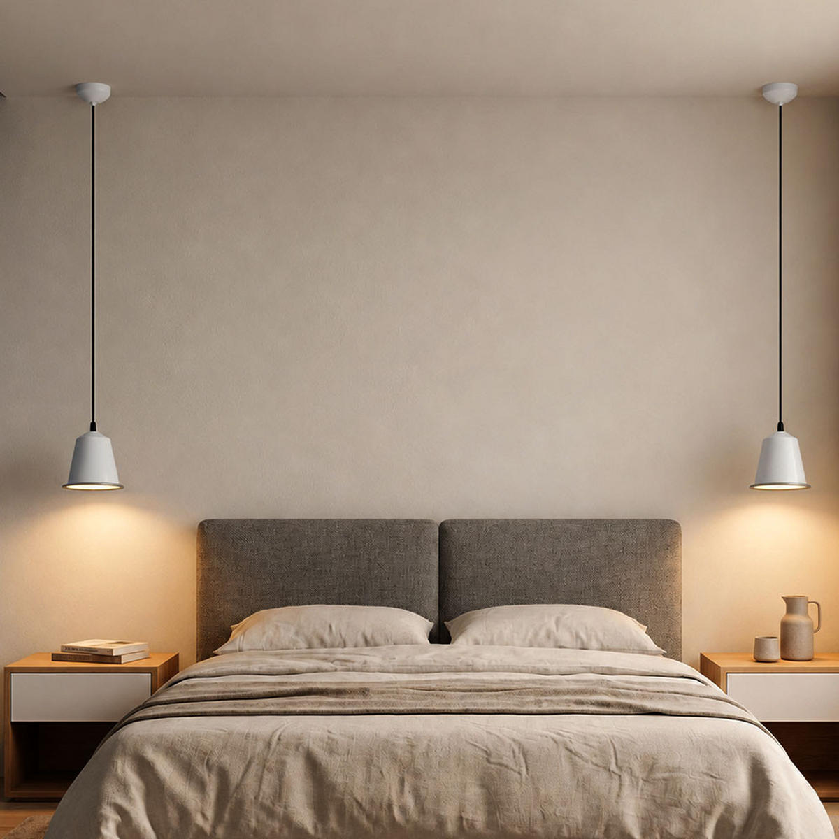 LED PENDELLEUCHTE Stahl Weiß - Weiß, Metall (17.5/17.5/110cm)