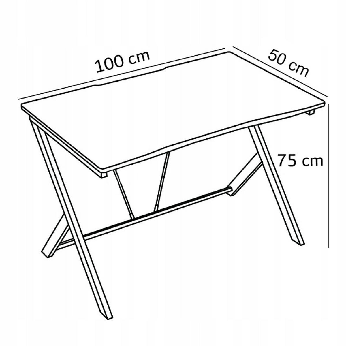 SCHREIBTISCH schwarz 100x50x75 cm - Schwarz, Holzwerkstoff (50/100/75cm)