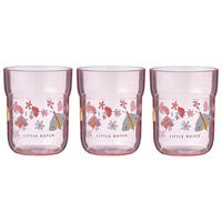 KINDER-TRINKGLÄSER Mio Flowers & Butterflies 250 ml 3er Set - Pink, Kunststoff (0.25L) - Mepal