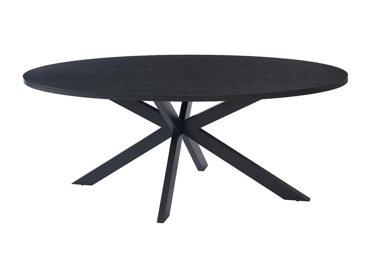 ESSTISCH - 8 Personen - Holz, Platte - Schwarz - LINIOMA - Schwarz, Holz (100/200/76cm) - Vente-Unique