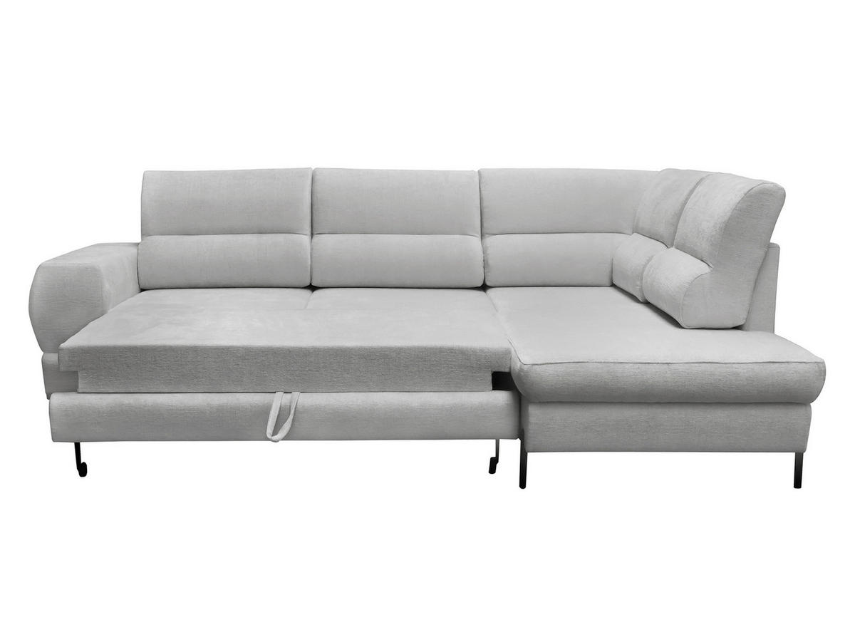 ECKSOFA Clinton, Seite: Rechts - Schwarz/Grau, Holz/Kunststoff (253/174cm) - MIRJAN24