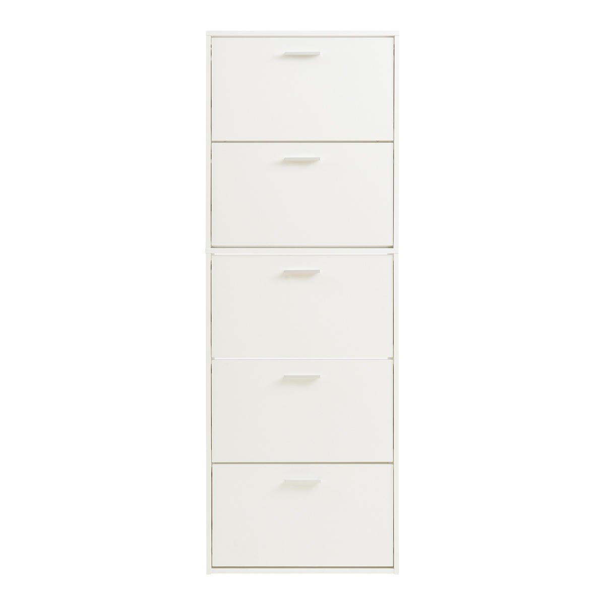 SCHUHSCHRANK Sykkylven - Weiß, Holzwerkstoff (60/169/24cm) - [en.casa]