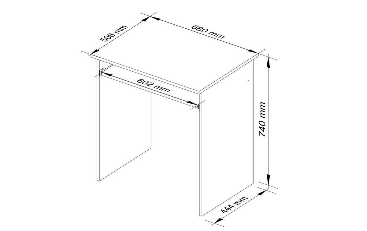 SCHREIBTISCH Weiß 74/68/51 - Weiß, Holzwerkstoff (51/68/74cm) - RAUMHIRSCH FURNITURE