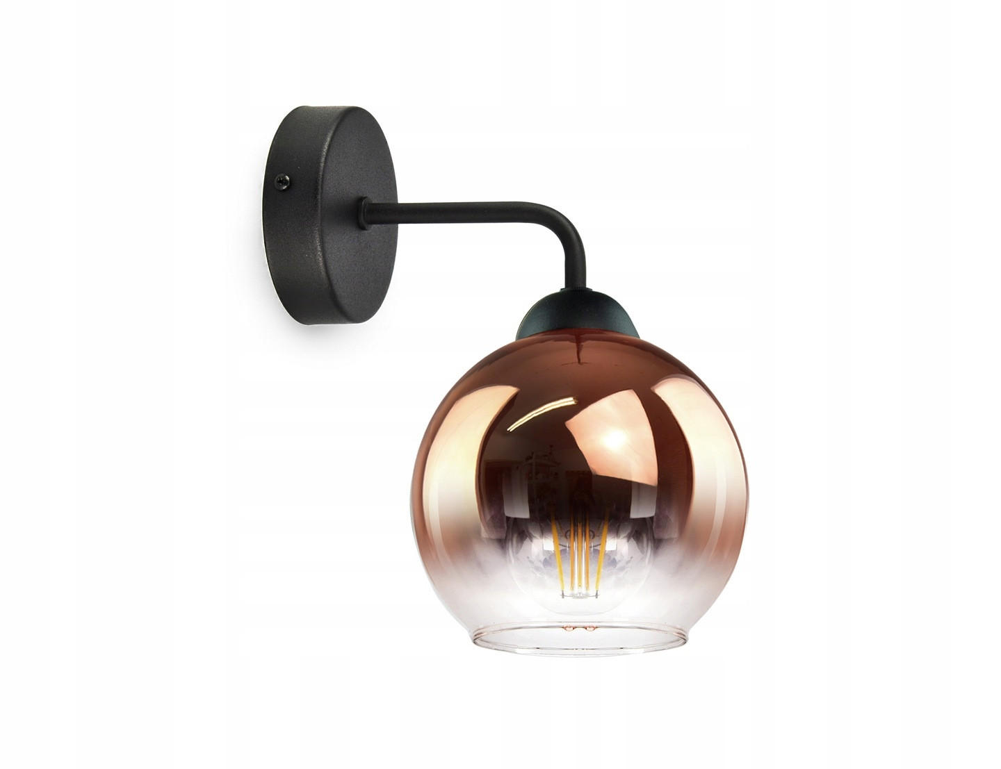 WANDLEUCHTE MASUR - Transparent/Goldfarben, Glas/Metall (20/24/15cm) - kiki design