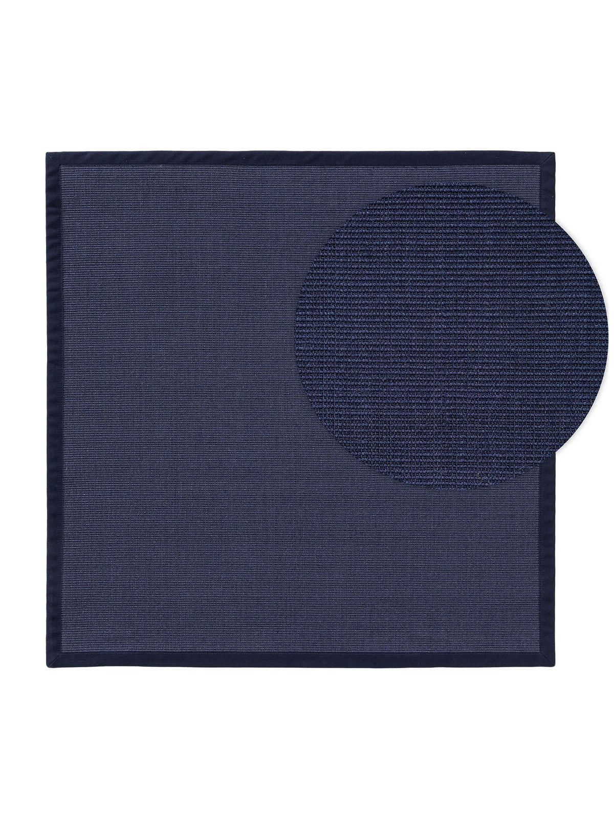 SISALTEPPICH Sana Blau 150x150 cm - Blau, Textil (150/150cm) - benuta Nest