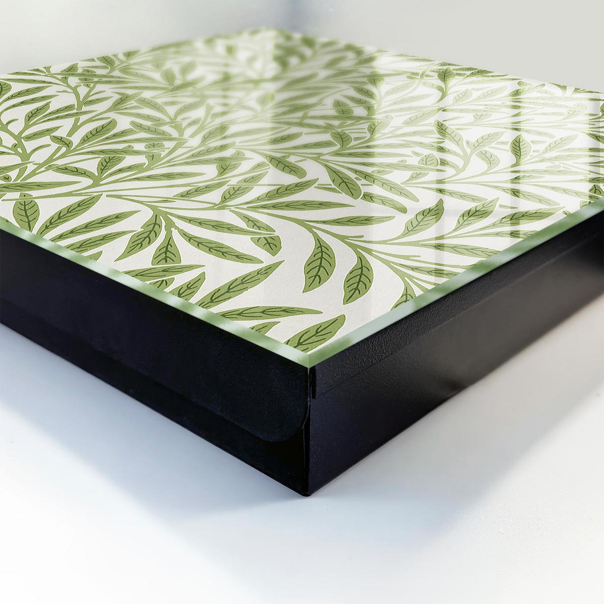SCHLÜSSELBOX Schwarz 30x30 cm- Türöffnung nach rechts - Grüne Natur - Grün, Metall (30/30/5cm) - TULUP