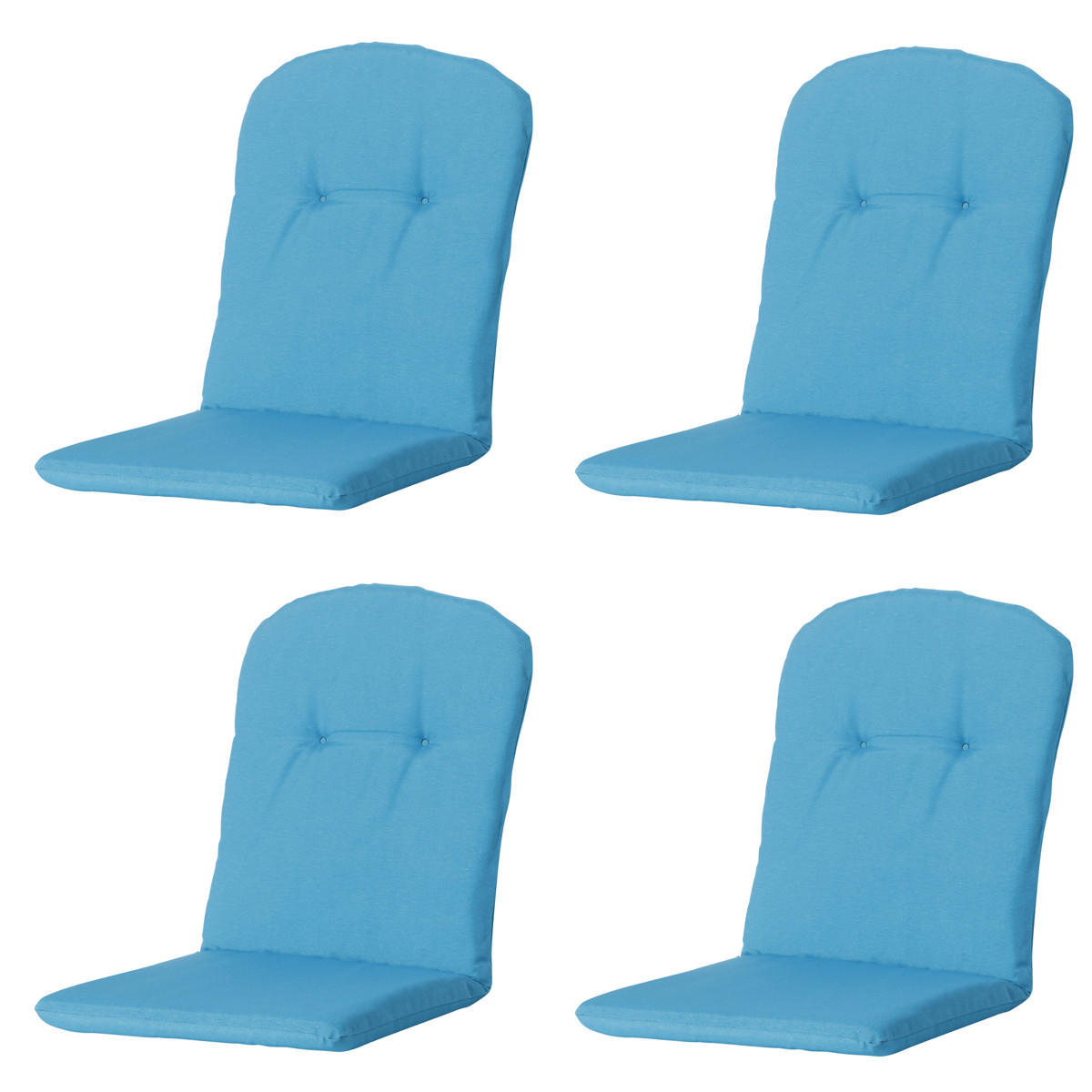 GARTENSTUHLKISSEN Panama 96/45 cm 4er-Set - Hellblau, Textil (45/5/96cm) - Madison