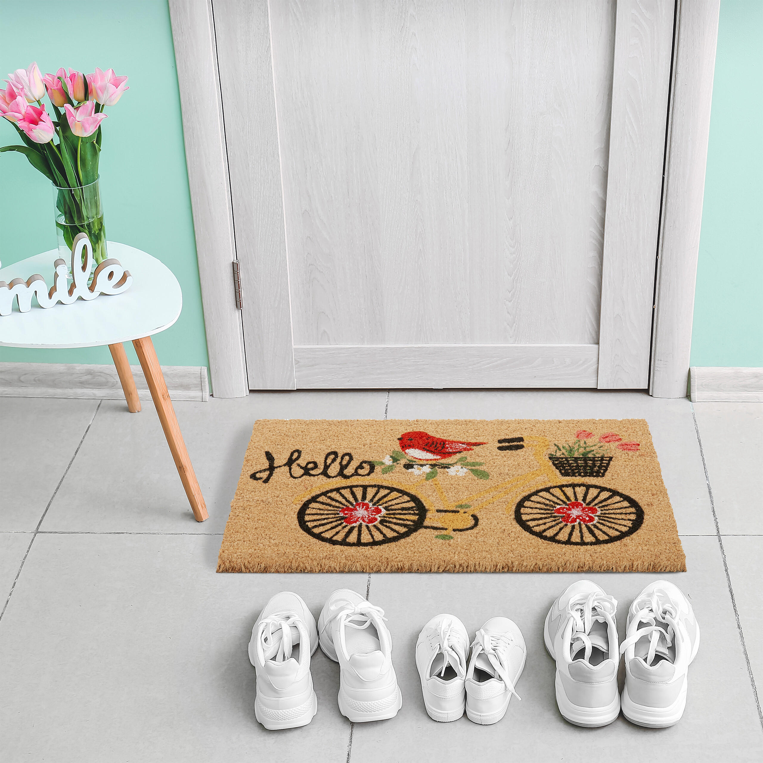 FUßMATTE - Multicolor, Kunststoff/Textil (60/40cm) - Relaxdays