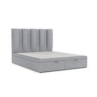 POLSTERBETT Orta mit Stauraum 140/200 cm Grau im Alta Stoff - Schwarz/Grau, Holz/Holzwerkstoff (140/200cm) - AltaBeds