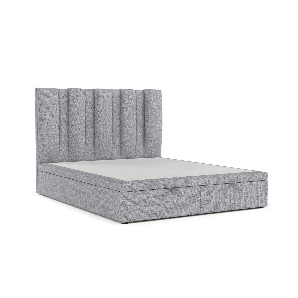 POLSTERBETT Orta mit Stauraum 140/200 cm Grau im Alta Stoff - Schwarz/Grau, Holz/Holzwerkstoff (140/200cm) - AltaBeds