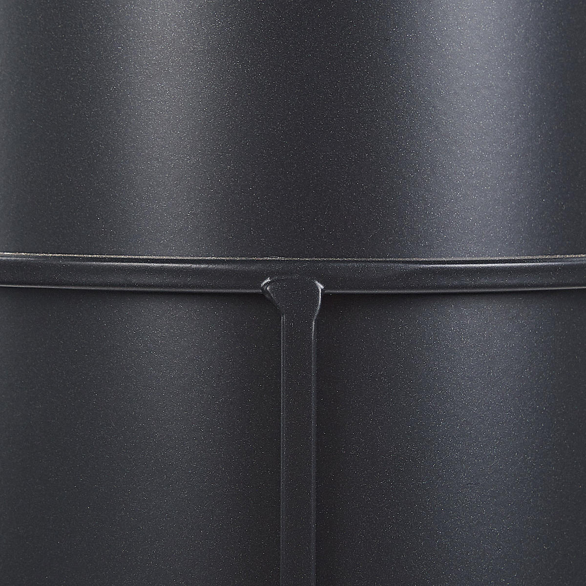 PFLANZENSTÄNDER Metall schwarz 28 cm Milea - Schwarz, Metall (28cm) - Beliani