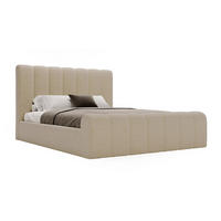 POLSTERBETT 140x200 Valetta mit Bettkasten, Bouclé Beige - Beige, Holz/Textil (140/200cm) - Emporius