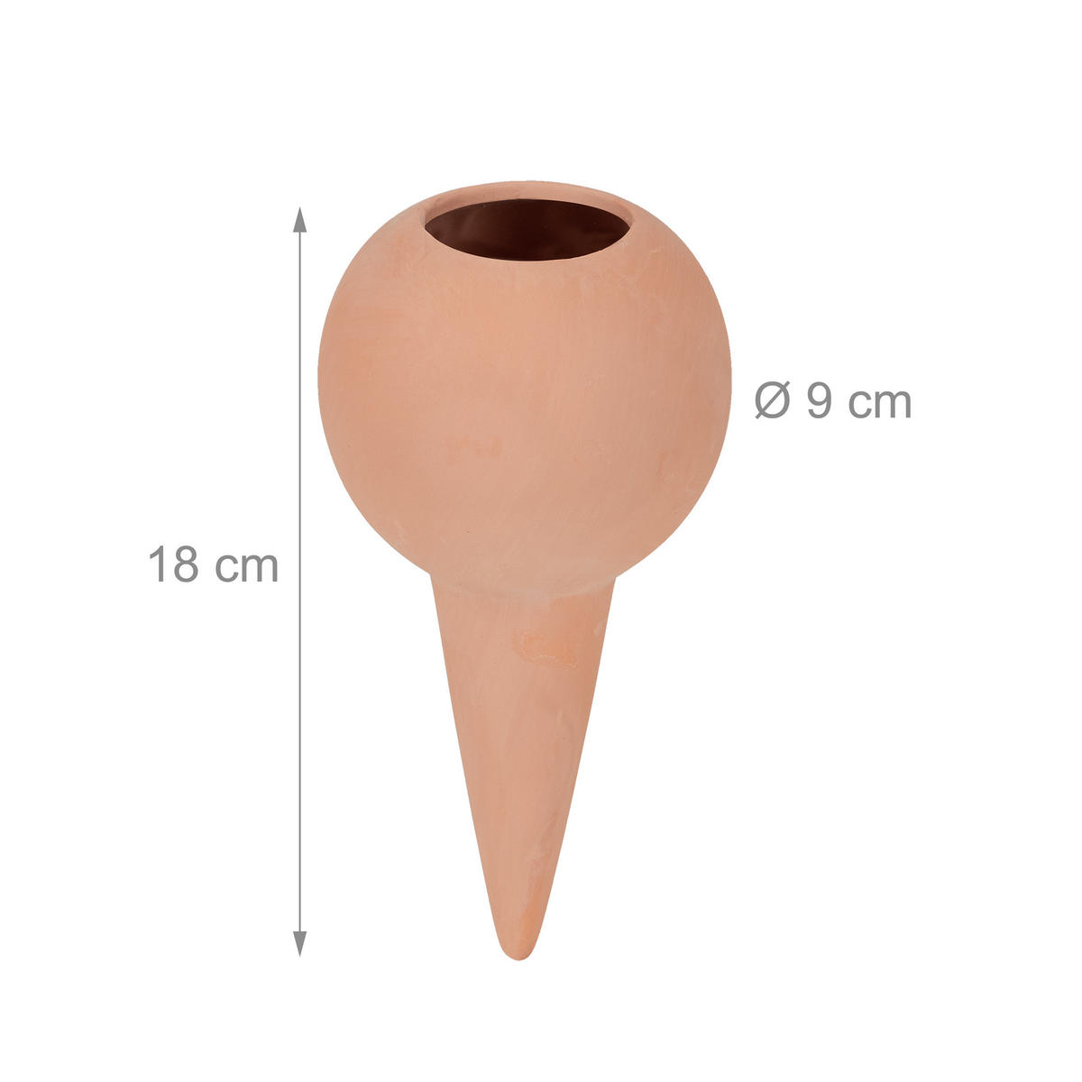 4XTONKEGEL - Hellbraun, Keramik (9/18/9cm) - Relaxdays