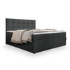 BOXBETT PALMA 140x200 cm mit Matratze und Topper - Grau - Grau, Holz (140/200cm) - MASSENO