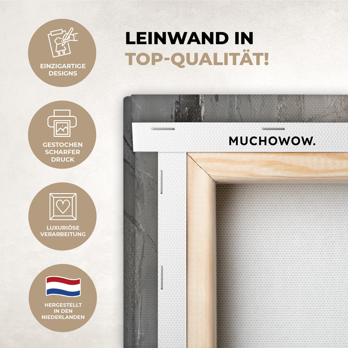 LEINWANDBILD Winter - Abstrakt - Schnee - Natur - Sonne XXL 150x100 cm - Grau, Textil (150/100cm) - MuchoWow