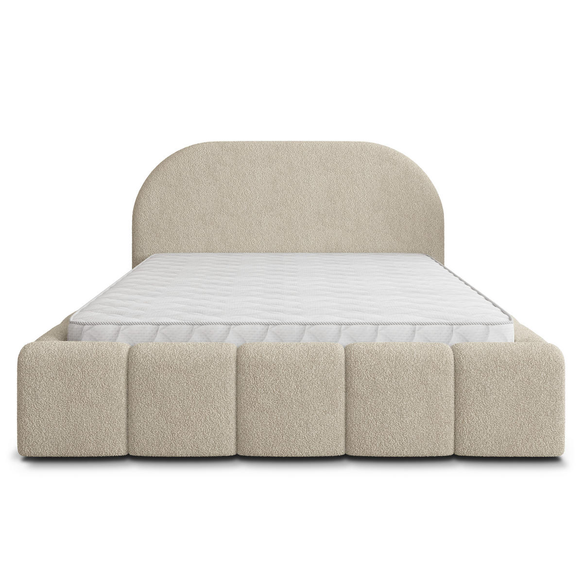 POLSTERBETT FLUSSO 160x200 cm mit Bettkästen - Creme - Creme, Holz (160/200cm) - MASSENO